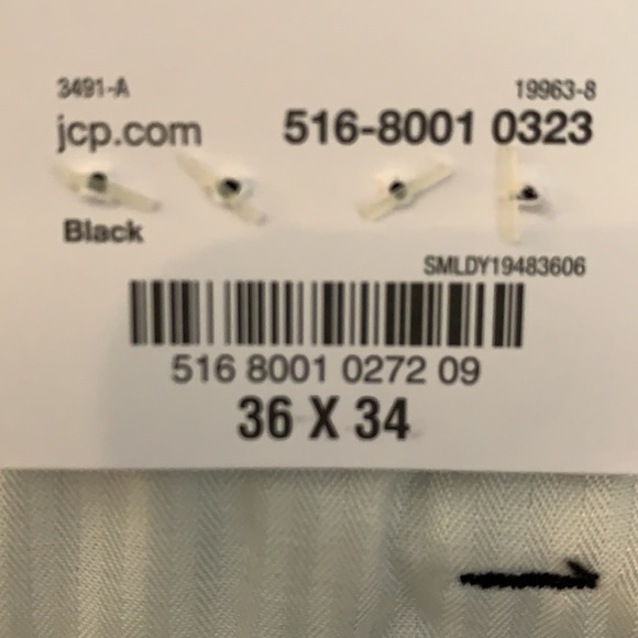 Men’s Black Flat Front Dress Pants - Picture 5 of 5